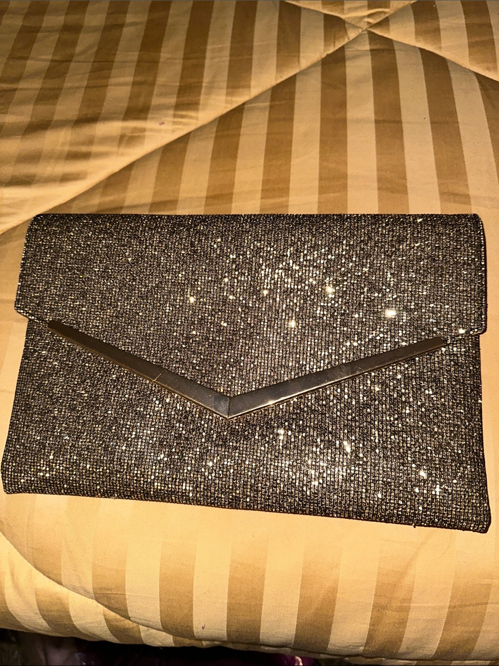 Sequin Envelope Clutch - Gold Sparkle